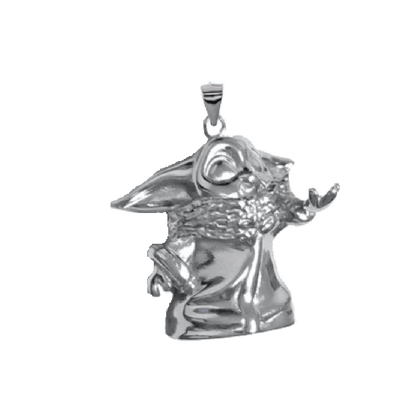 Montura Disney Baby Yoda Grogu chapada en plata con revestimiento protector de rodio