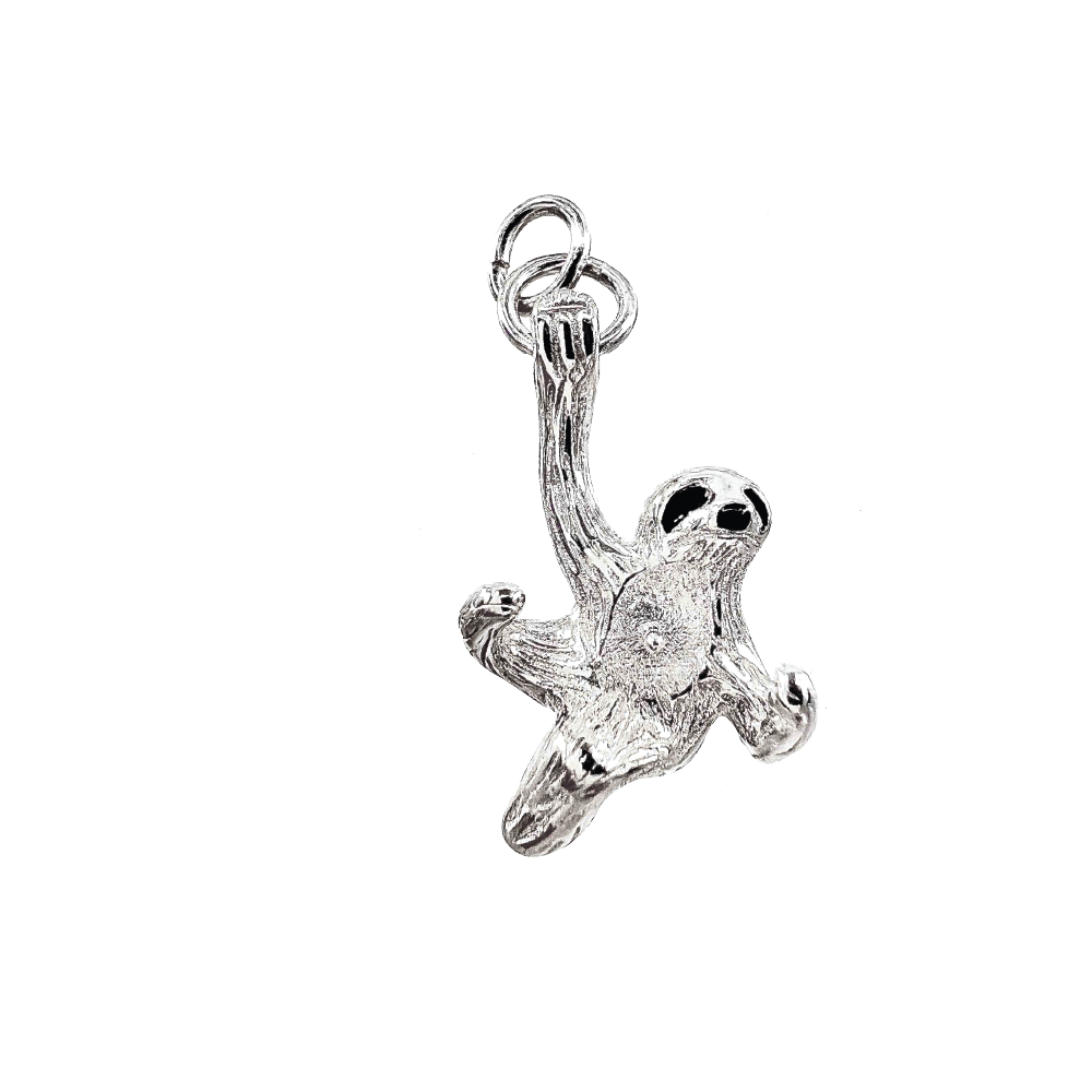 DIY Mount Pendant - 925 Sterling Silver Hanging Sloth