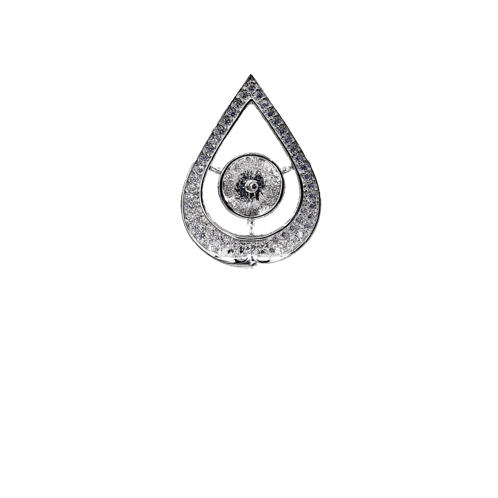 Mount Pendant .925 Sterling Silver Halo Lágrima