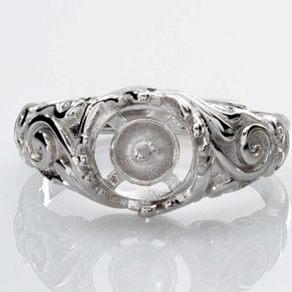 Montura Anillo Ajustable .925 Sterling Silver Antique Strass