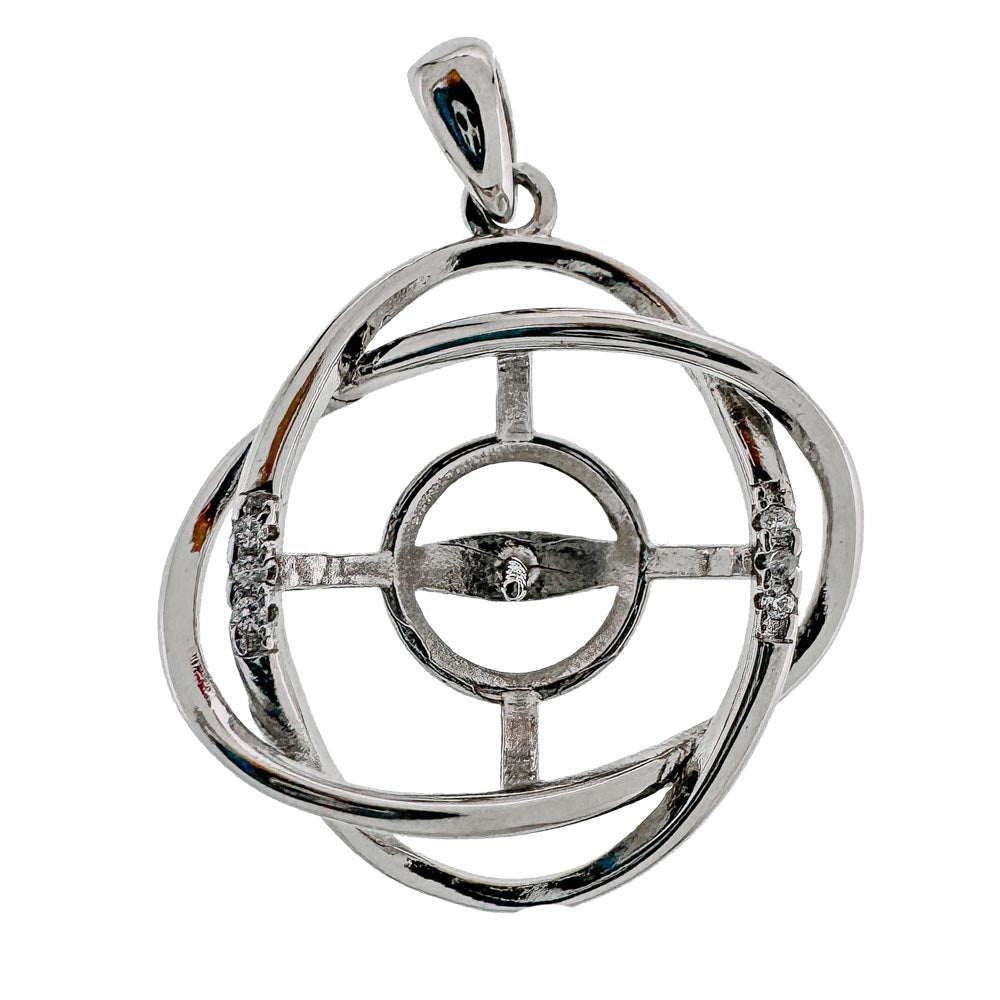 DIY Mount Pendant - 925 Sterling Silver Eternal Unity Fits Edisons Pearls