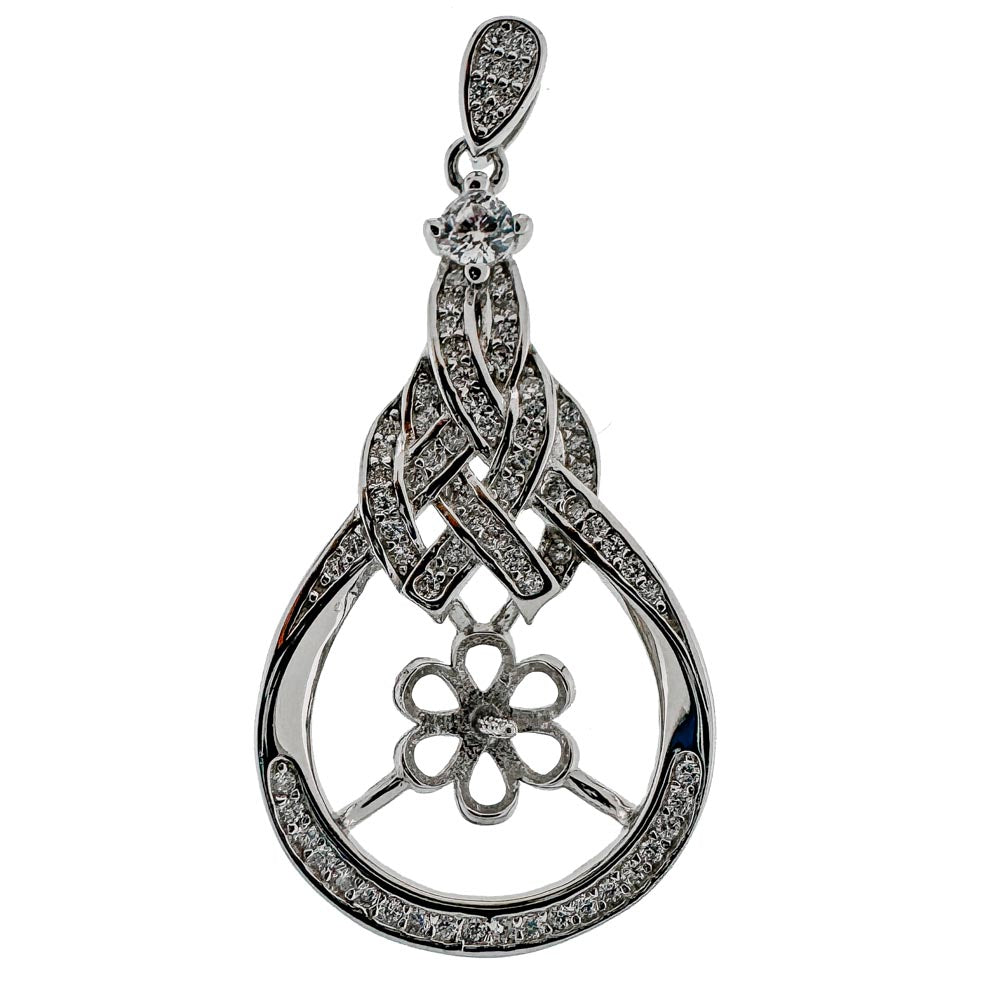 DIY Mount Pendant - 925 Sterling Silver Celtic Knot Infinity Pendant