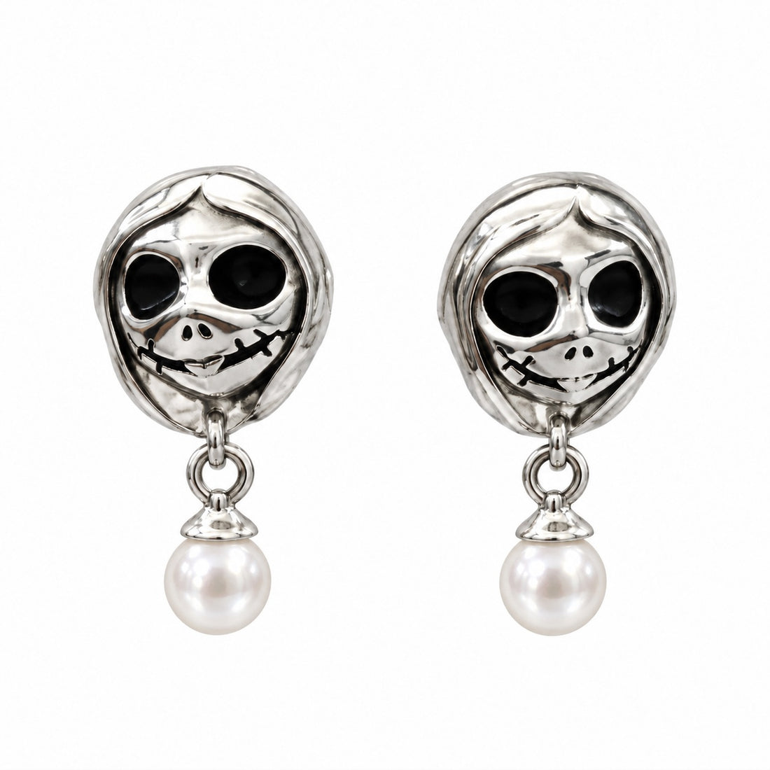 Aretes Mount .925 Sterling Silver Antique con un toque de strass cuelgan