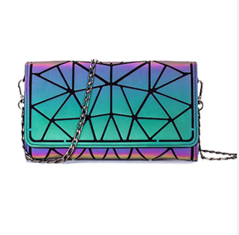 Flash Purse - Wallet Style w/chain Crossover Luminous Holographic