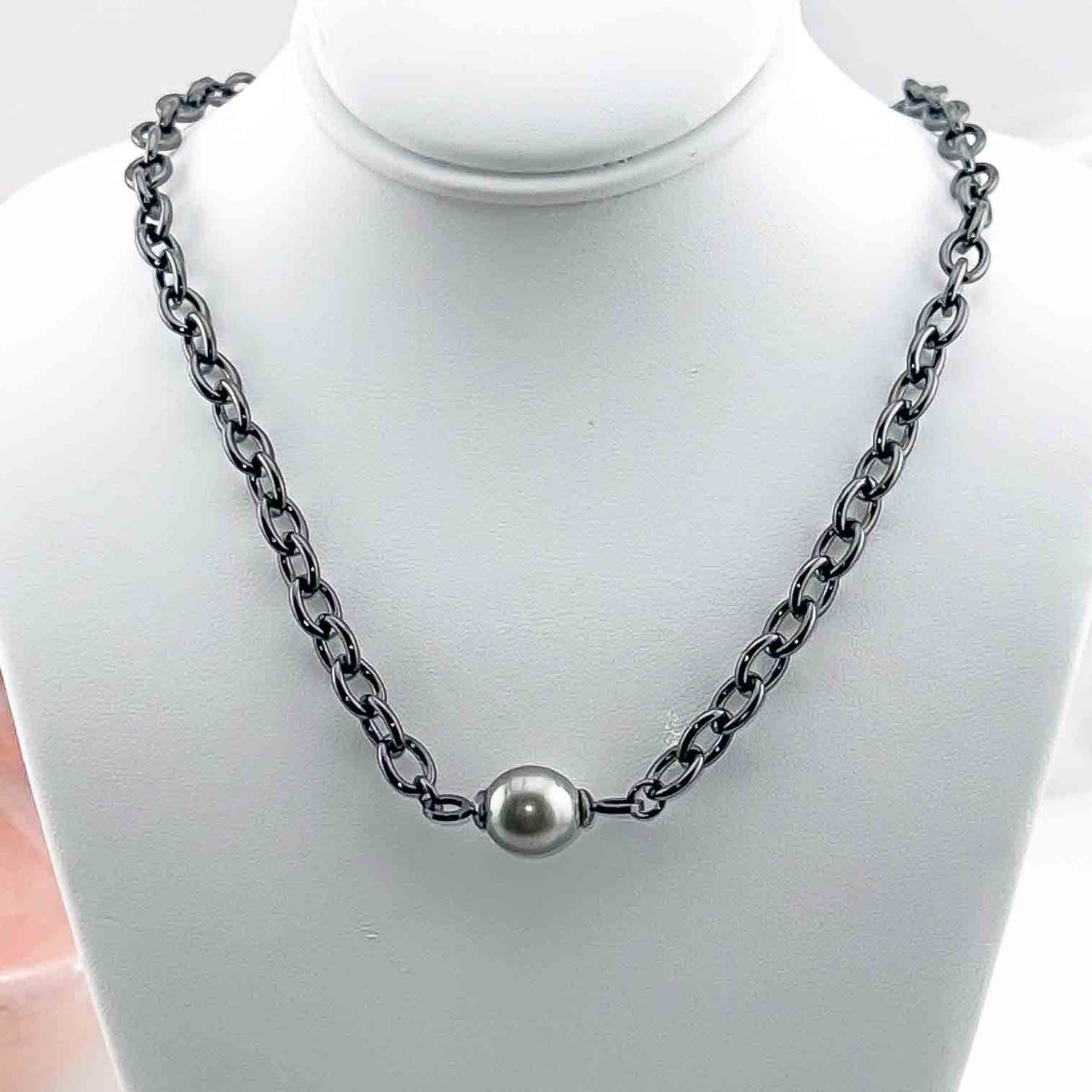 Baroque Tahitian Floating Pearl Necklace 20&quot;