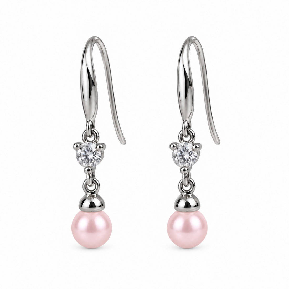 DIY Mount Earrings - 925 Sterling Silver Rhinestone Drop Earrings