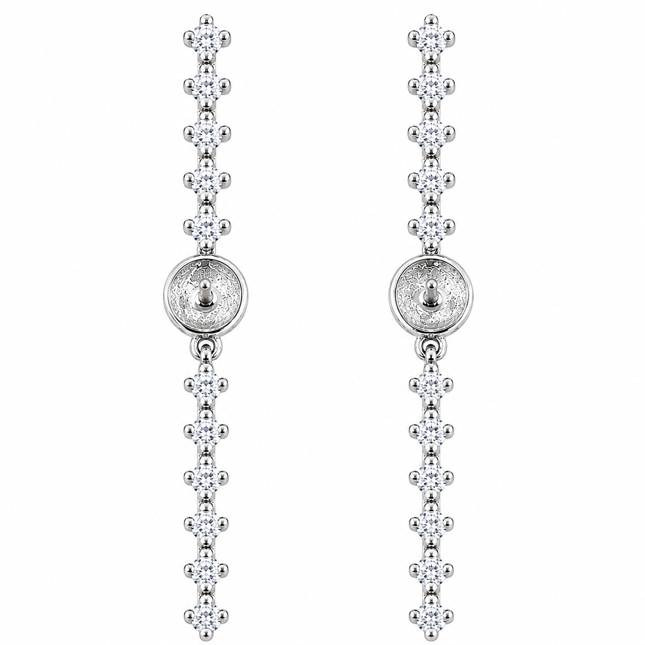 Aretes Mount .925 Sterling Silver Strass Goteando