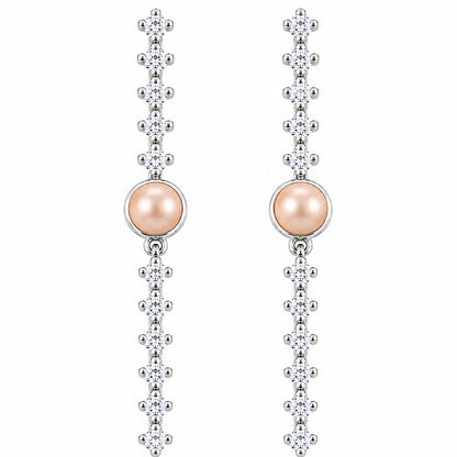 Aretes Mount .925 Sterling Silver Strass Goteando