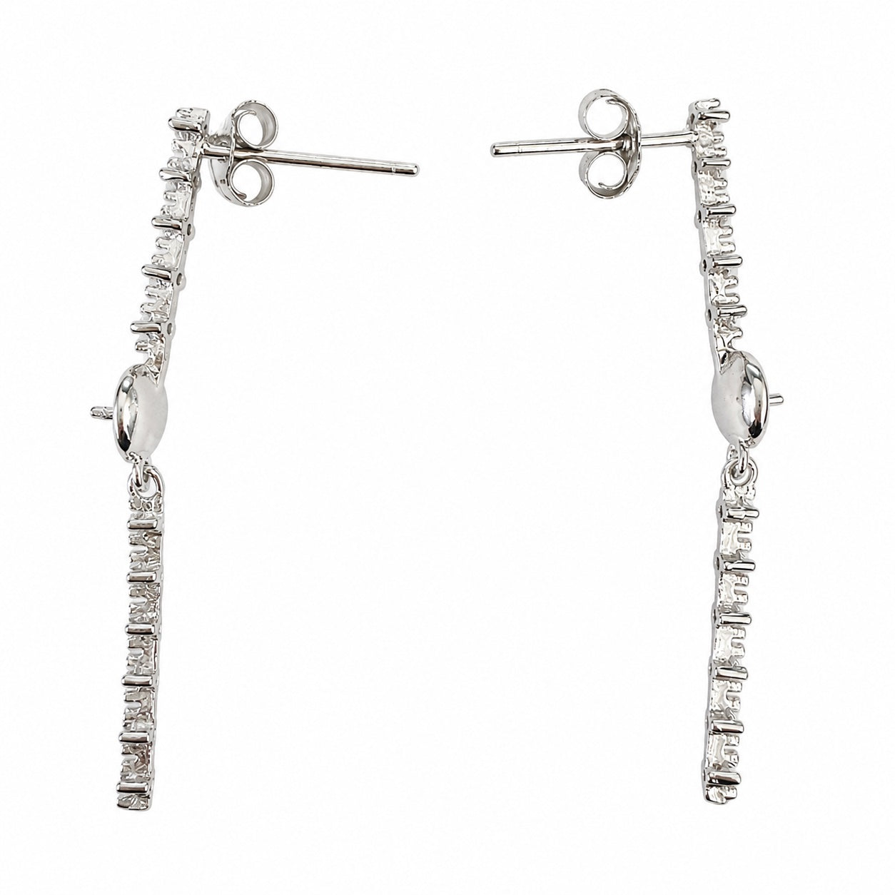 Aretes Mount .925 Sterling Silver Strass Goteando