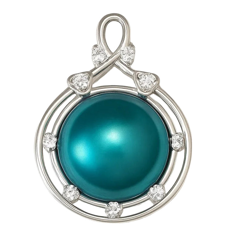 DIY Mount Pendant - 925 Sterling Silver Heart Halo Perfect for Edison Pearls
