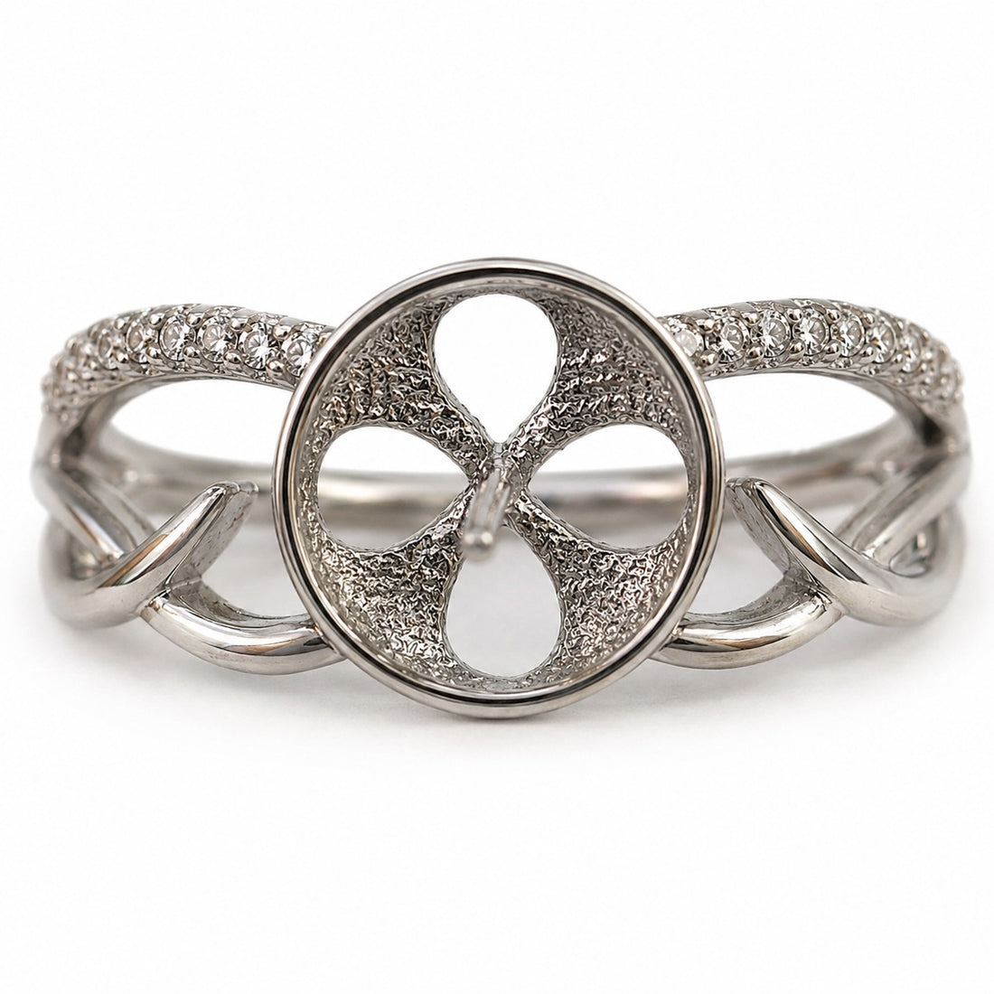 DIY Mount Adjustable Ring - 925 Sterling Silver Harmony Twist