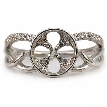 DIY Mount Adjustable Ring - 925 Sterling Silver Harmony Twist