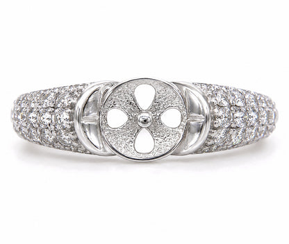 Montura Anillo Ajustable .925 Lado Mini Strass