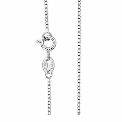 Chain - Box 925 Sterling Silver Rhodium Coated Spring Clasp