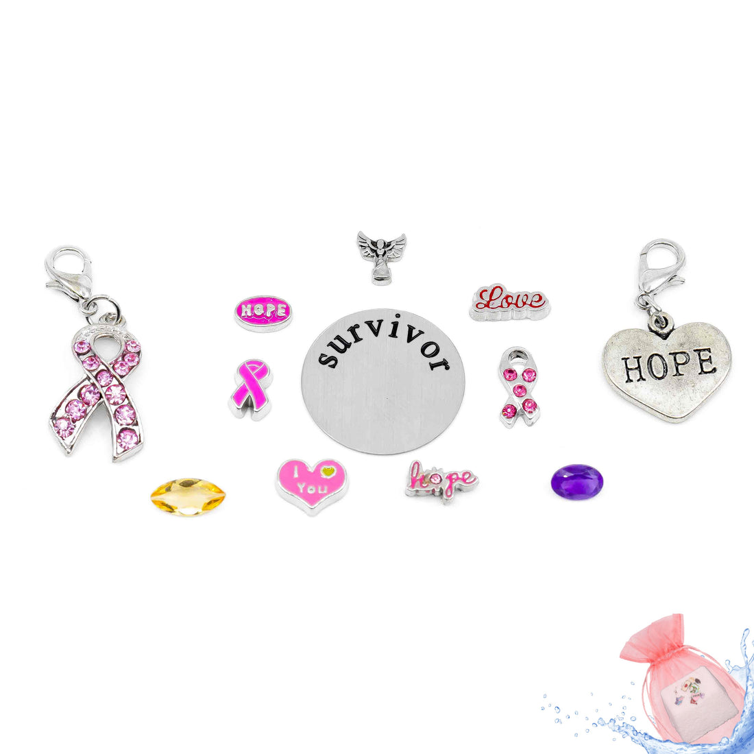 Charm Drop Breast Cancer Survivor