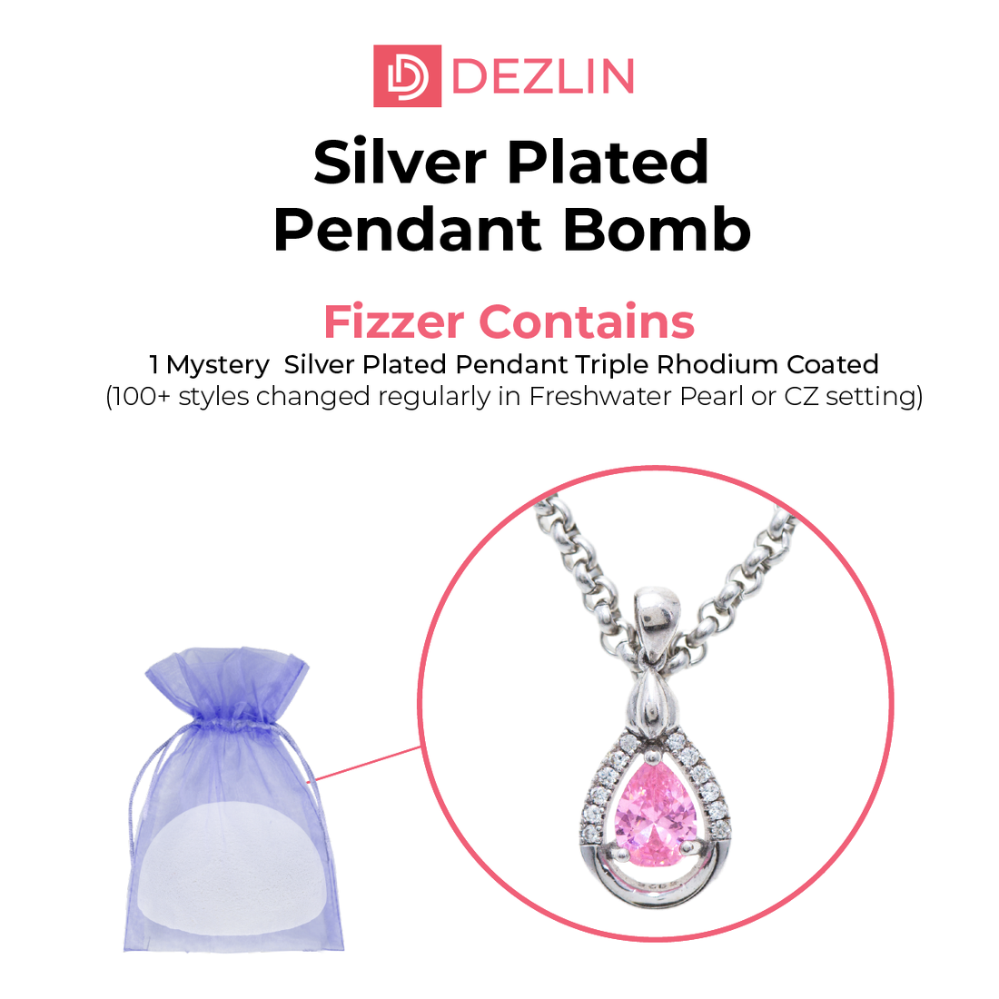 Pendant Bomb - Silver Plated  (200+ styles)