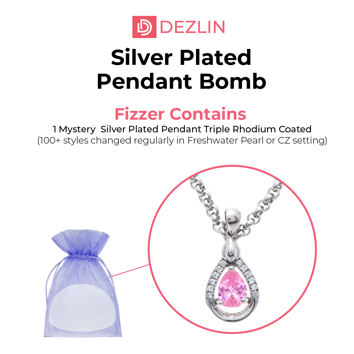 Pendant Bomb Silver Plated  (30+ styles)