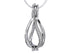 Twist Teardrop With Bullets Silver Plated Cage Pendant Default