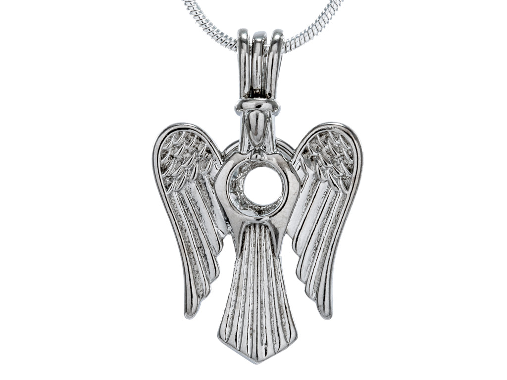 Angel Silver Plated Cage Pendant Default
