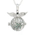 Ball Cage Angel Wing Stars Silver Plated Cage Pendant Default