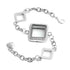 Mini Square Magnetic Glass Locket Charm Bracelet with Diamond Shaped Links (Matching Necklace Available) Default