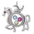 Flying Horse Glass Plated Locket Fits up to 8mm pearls gems Default