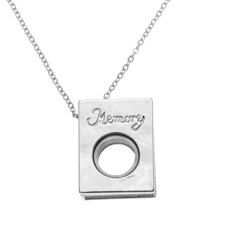 Memory Book Magnetic Locket with Chain Memory Book