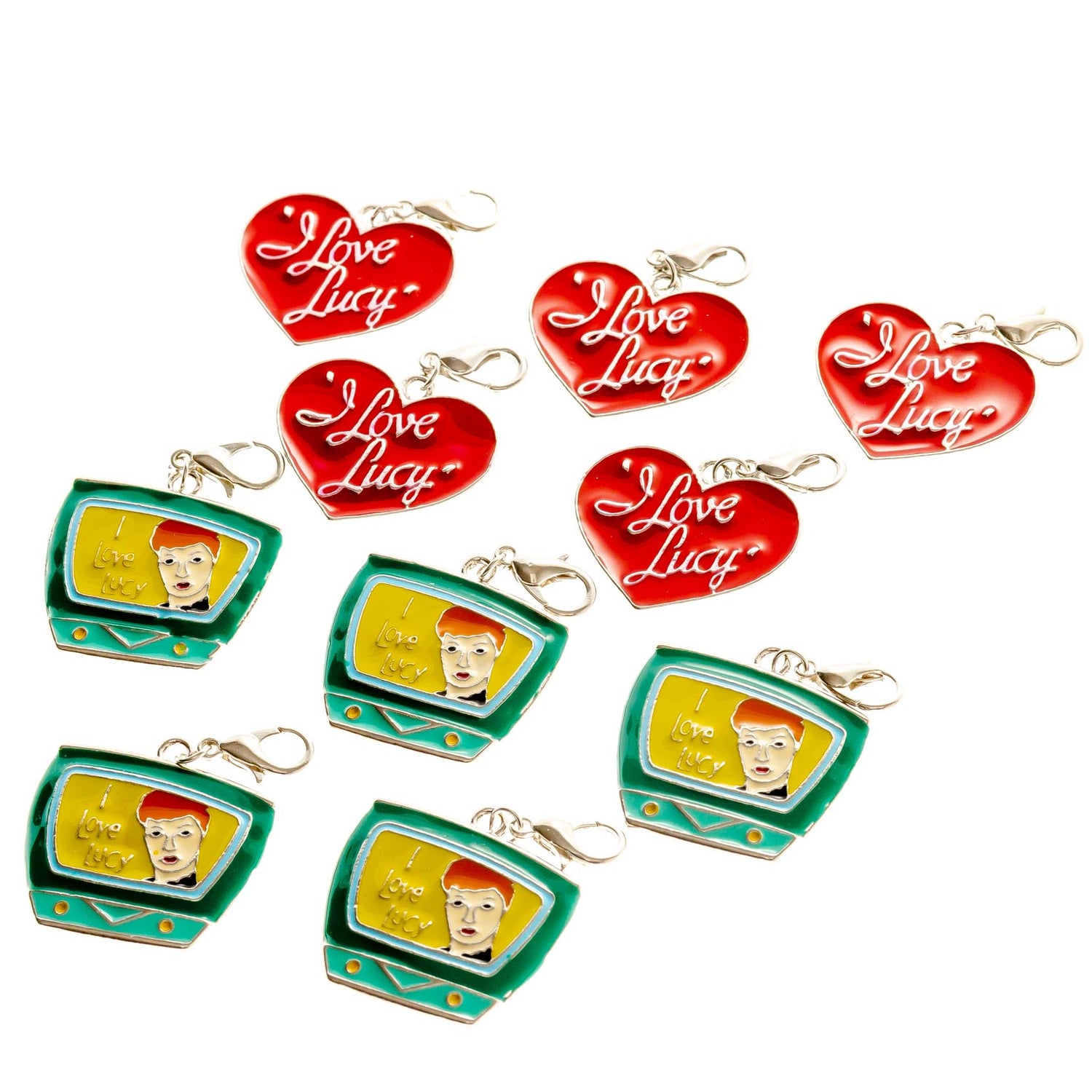 I Love Lucy Metal Drip Clips Keychain 10 Pack Variety