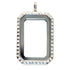 Rounded Rectangle Pendant Silver Plated Locket Default Title