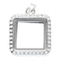 Petite Rounded Square Pendant Silver Plated Locket Default Title