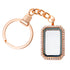 Rounded Rectangle Keychain Rose Gold Locket Default Title
