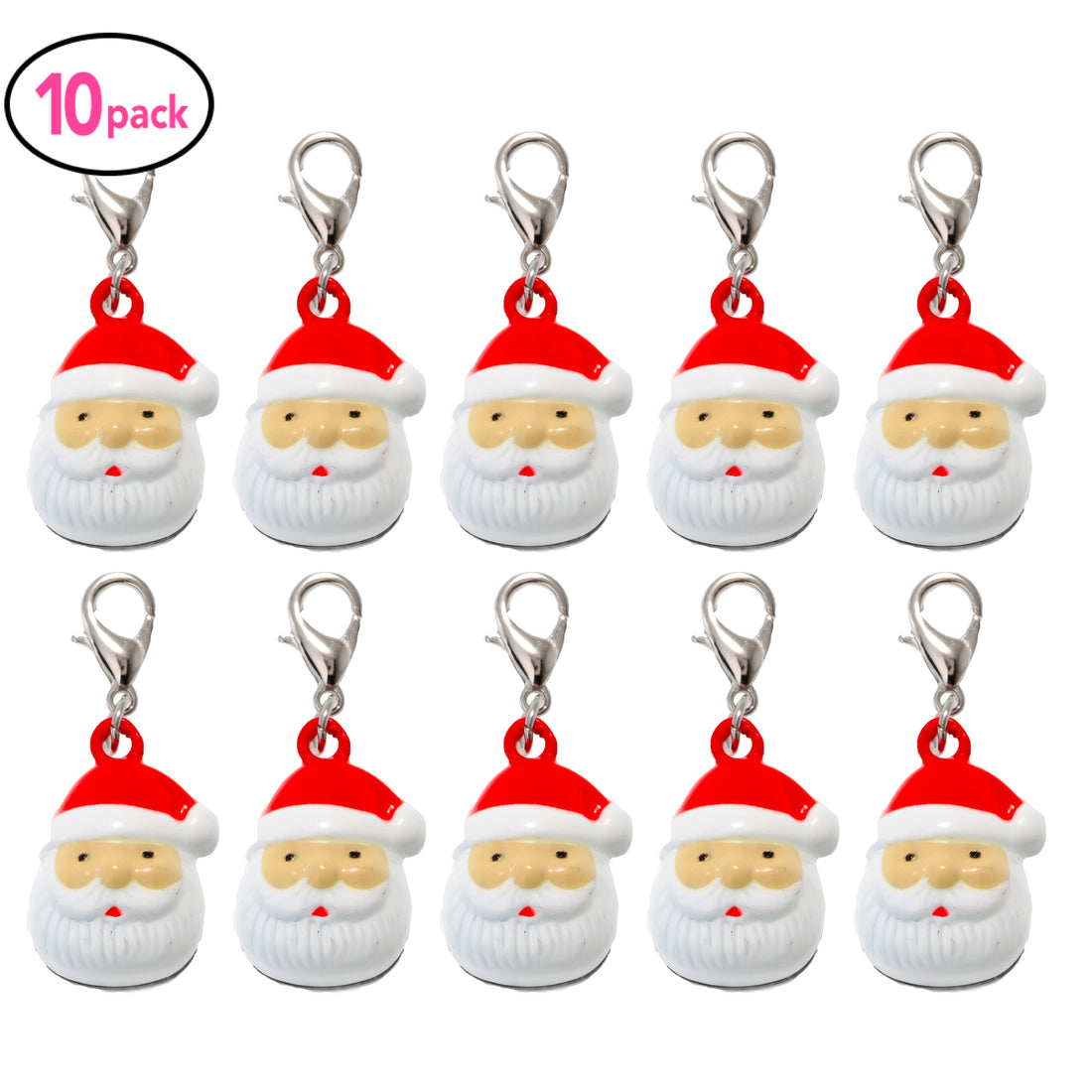 Dangle Clips - Santa Clause (10 Pack)