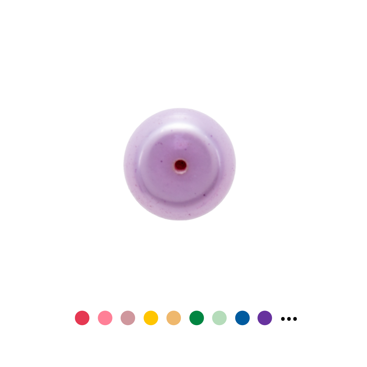 Perla suelta en forma de botón con fondo plano preperforado de 8-10 mm