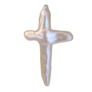 Perla suelta larga en forma de cruz (colores surtidos)