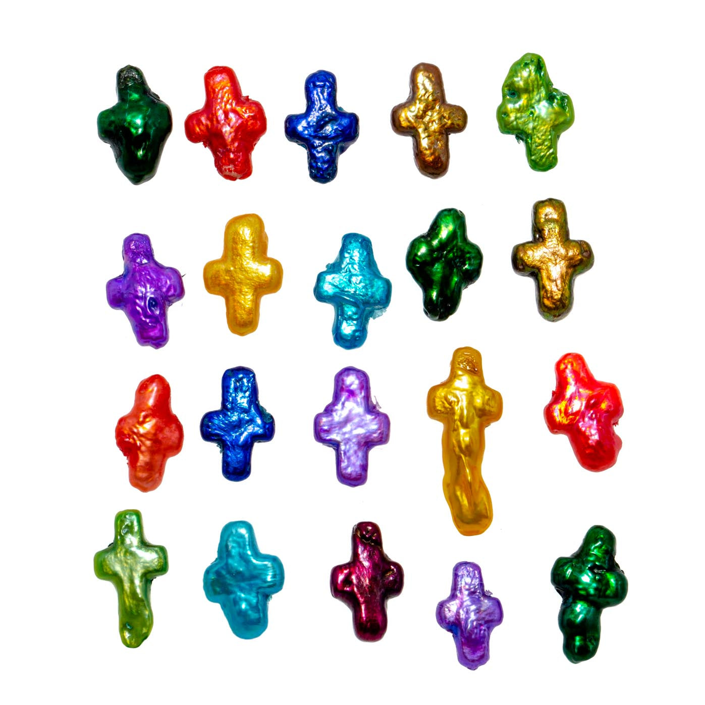 Loose Pearl Short Cross Shaped (Assorted Colors)