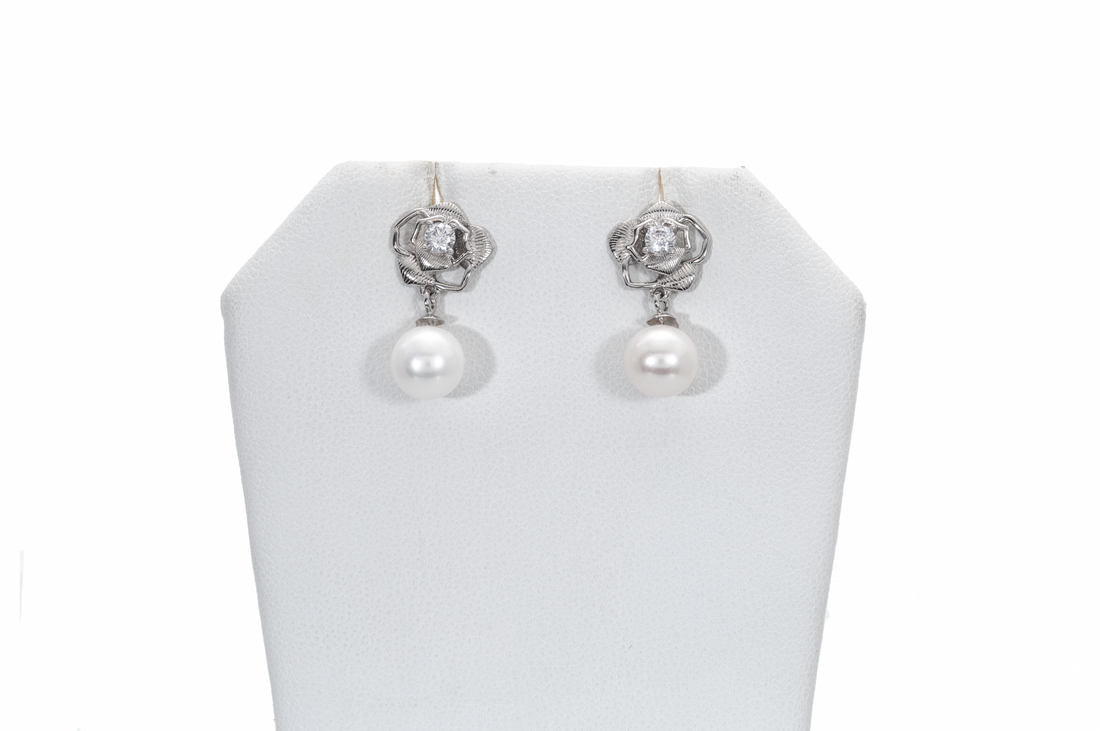 DIY Mount Earrings - 925 Sterling Silver Rose Petal