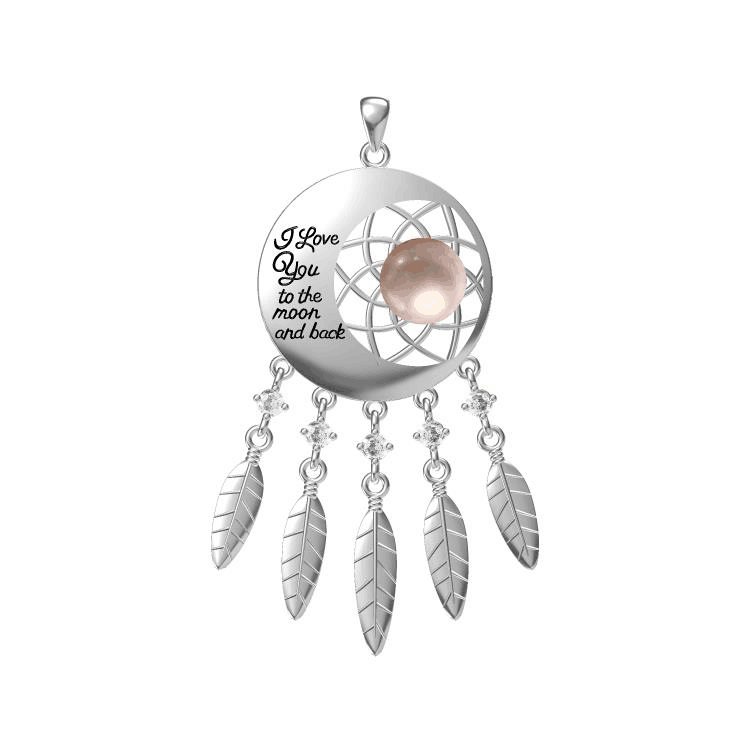 Dreamcatcher Love You To The Moon .925 Sterling Silver Pendant Mount Default Title