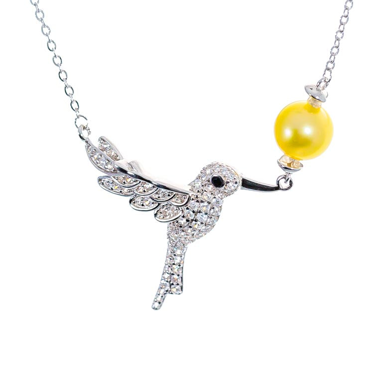 Humming Bird .925 Sterling Silver Pendant Mount (pearl not included) Default Title