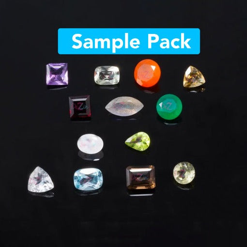 Paquete de muestra triple AAA de piedras preciosas reales sueltas