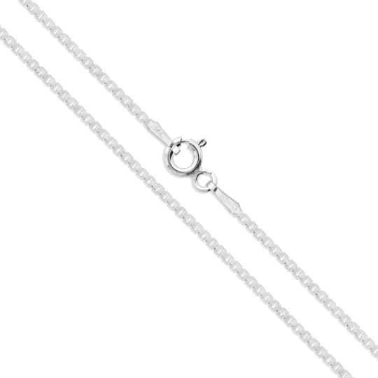 Chain Box .925 Sterling Silver with Rhodium Protective Coating