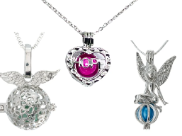 Paquete de 10 colgantes de jaula chapados en plata (6-11 mm+) (solo colgante)